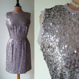 Silver Sequin Dress